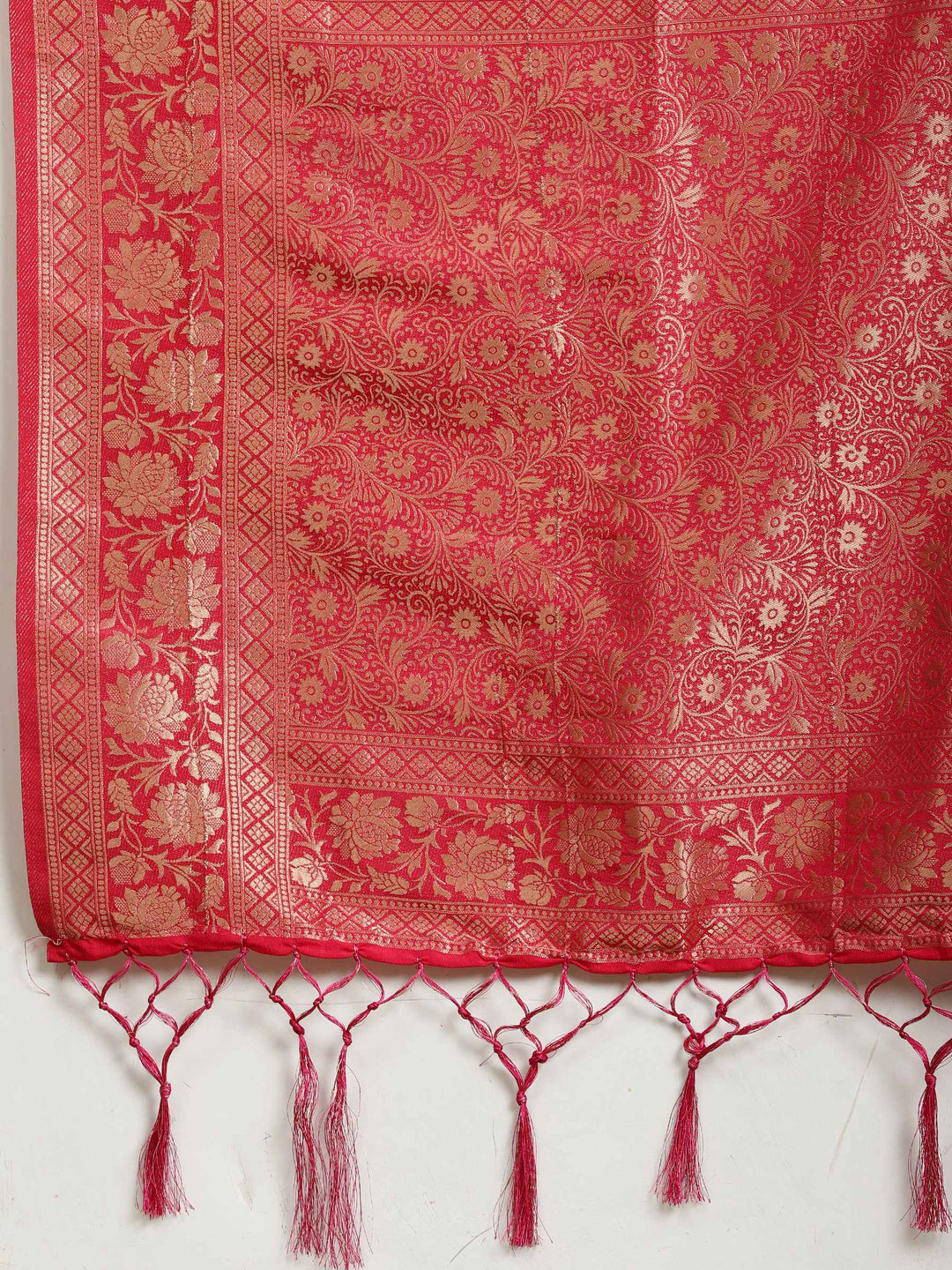 Zari Booti Woven  Crepe Saree