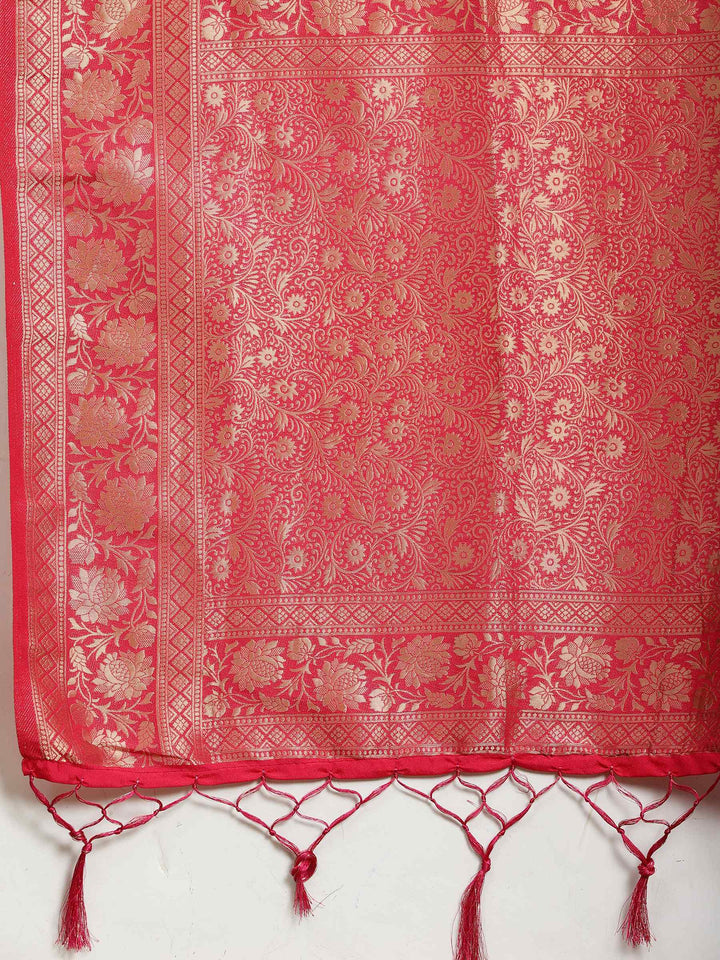 Zari Booti Woven  Crepe Saree