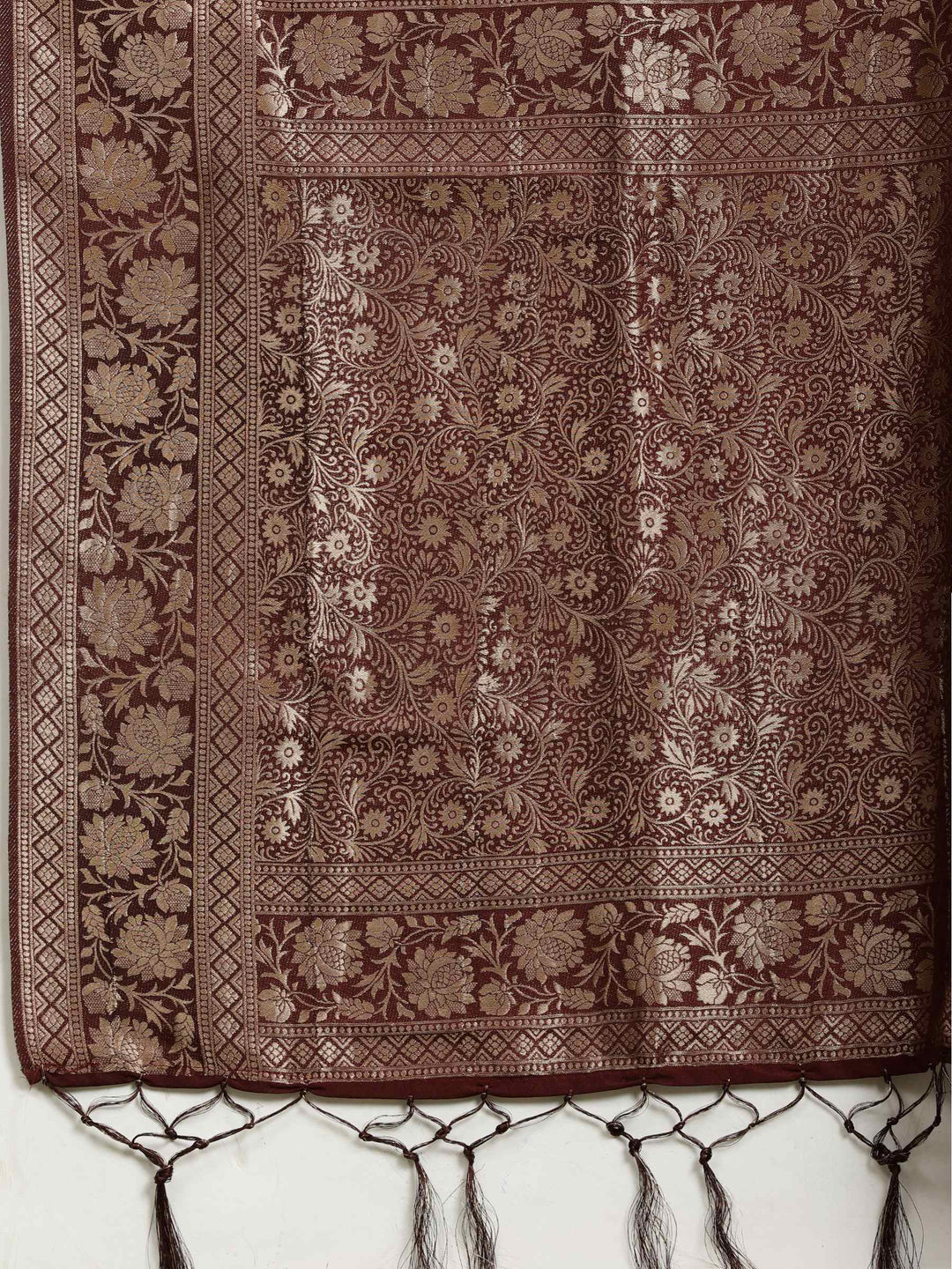 Zari Booti Woven  Crepe Saree