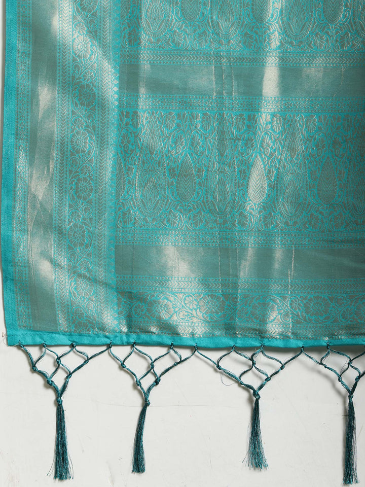 Zari Booti Woven  Crepe Saree