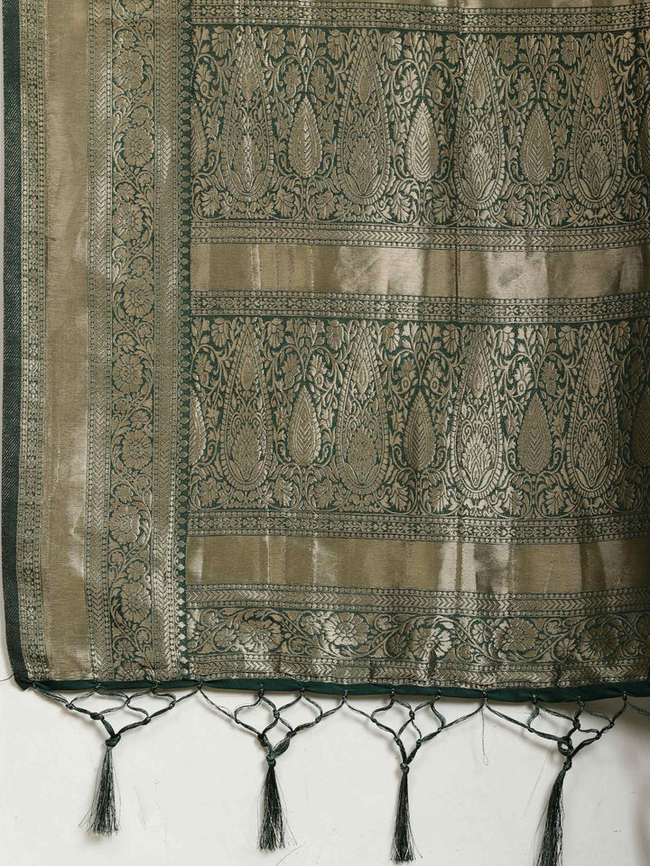 Zari Booti Woven  Crepe Saree