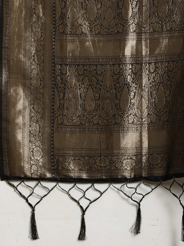 Zari Booti Woven  Crepe Saree