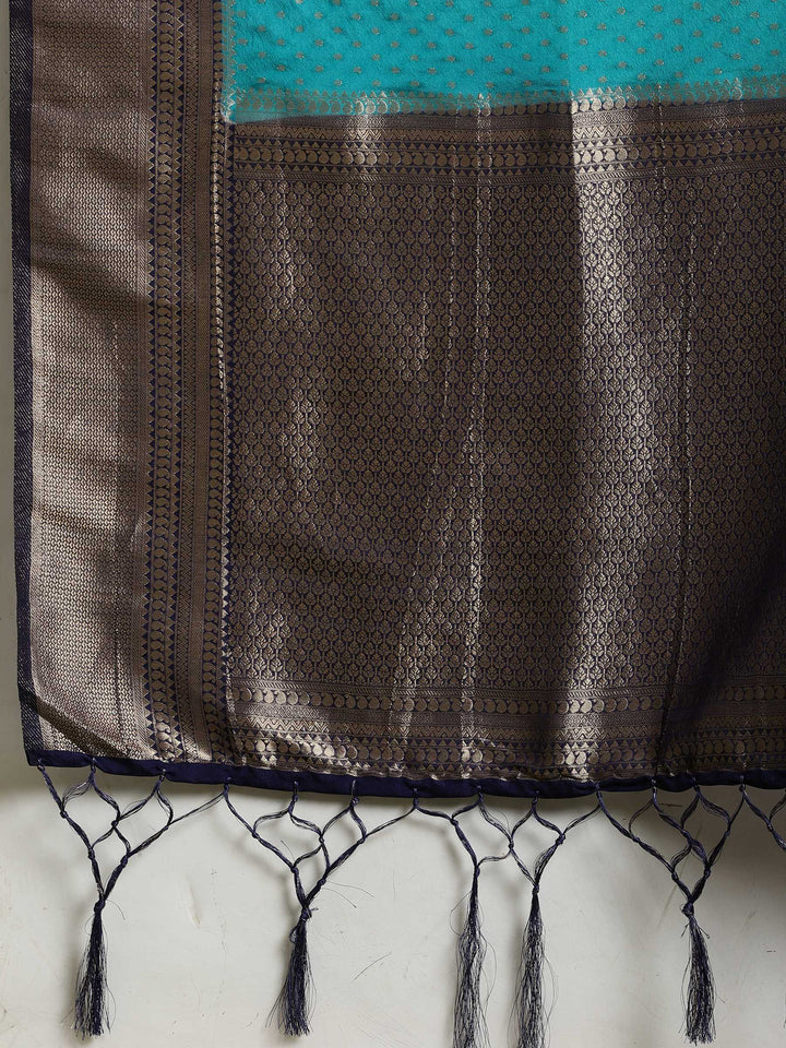 Zari Booti Woven  Crepe Saree