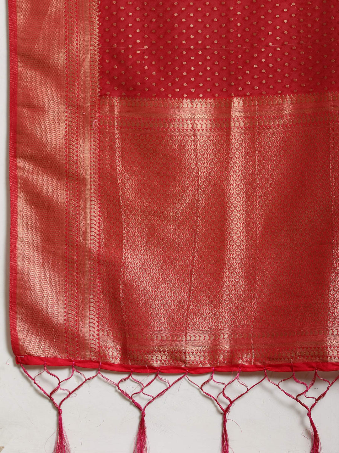 Zari Booti Woven  Crepe Saree