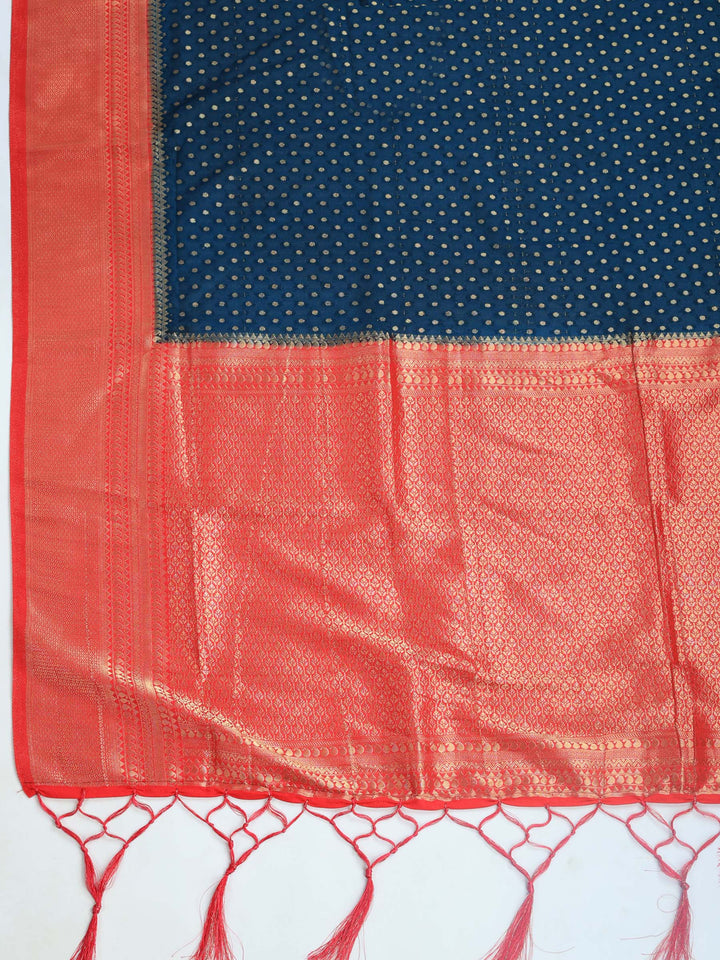 Zari Booti Woven  Crepe Saree