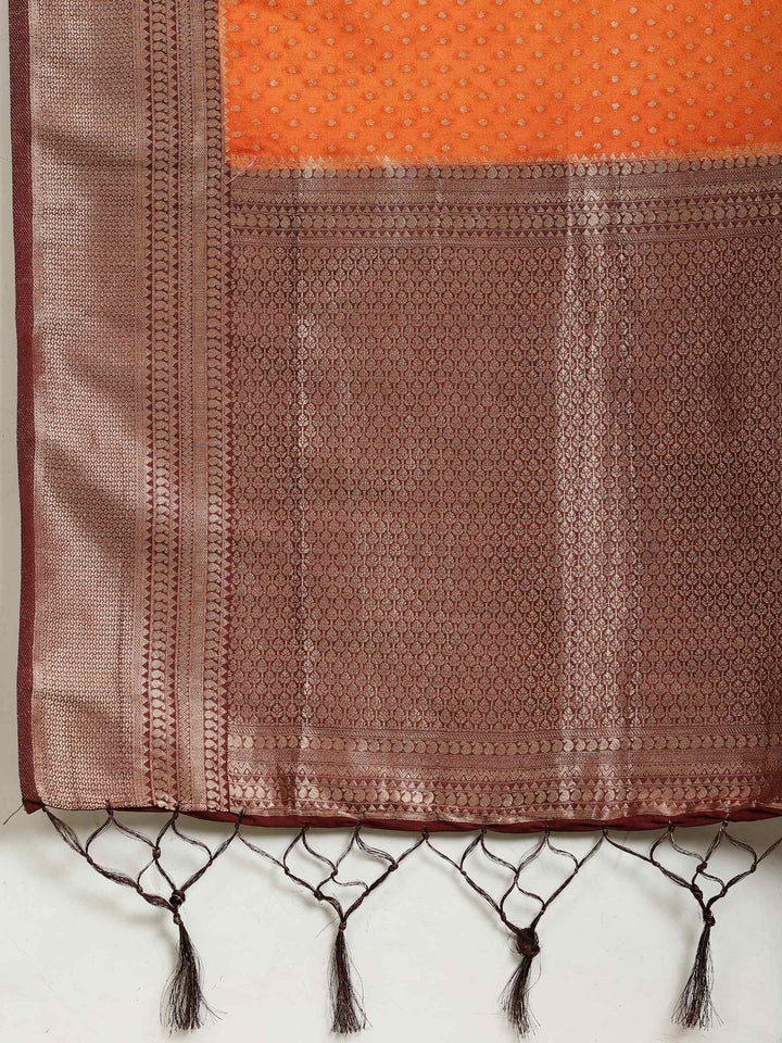 Zari Booti Woven  Crepe Saree