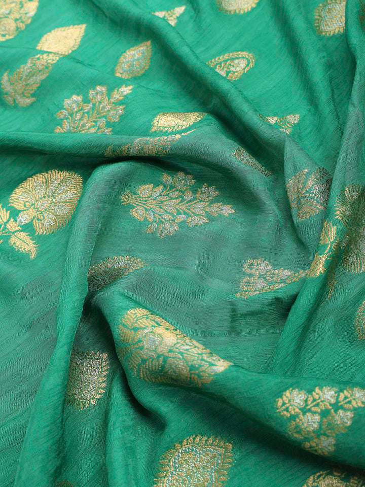Green Art Silk Printed Sarees
