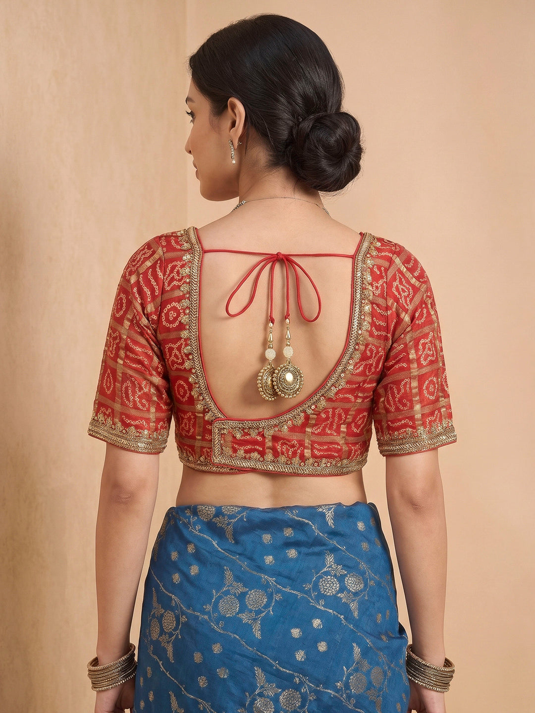 Peacock Blue Art Silk Printed Sarees