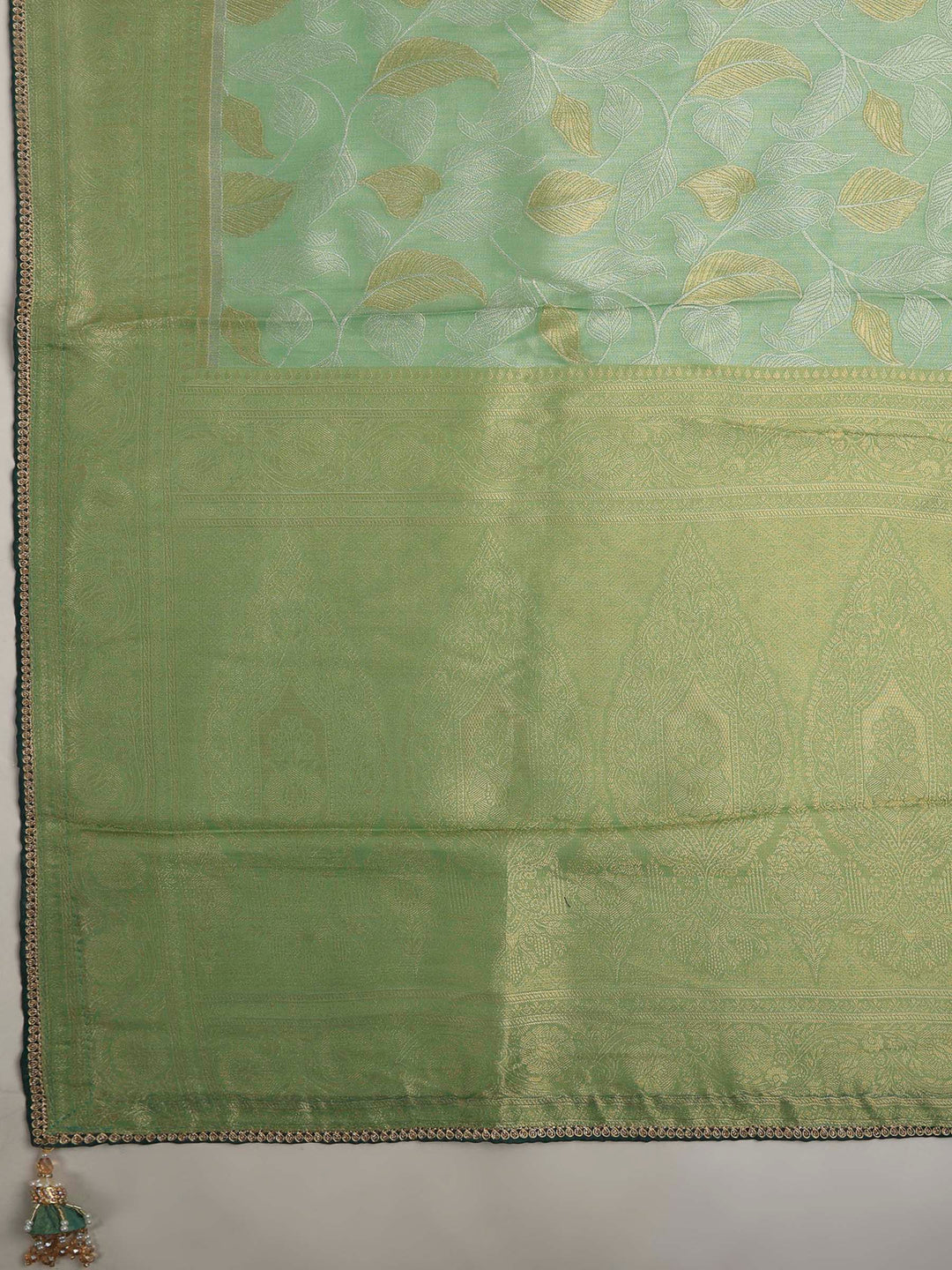 Sea Green Art Silk Printed Sarees