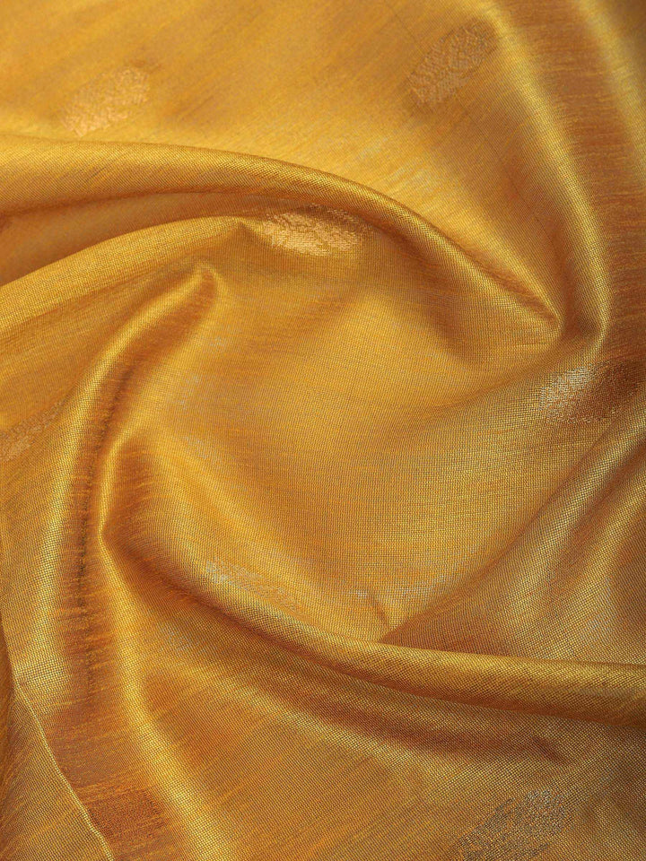 Mustard Art Silk Printed Saree
