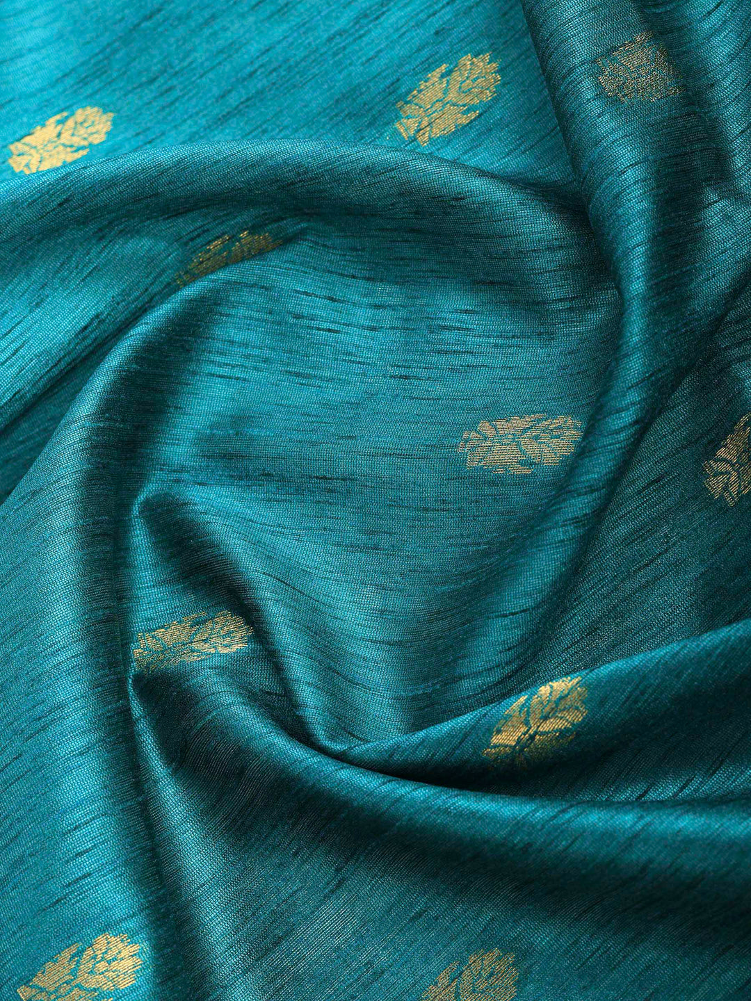 Rama-Green Art Silk Printed Saree