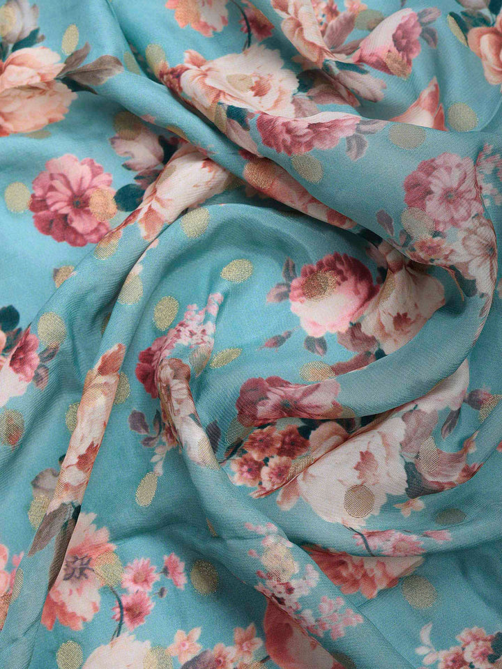 Green Art Silk Printed Saree