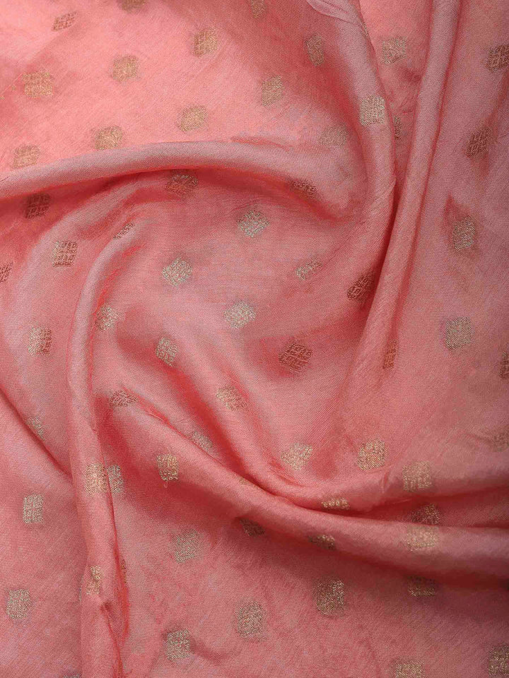 Peach Art Silk Printed Saree