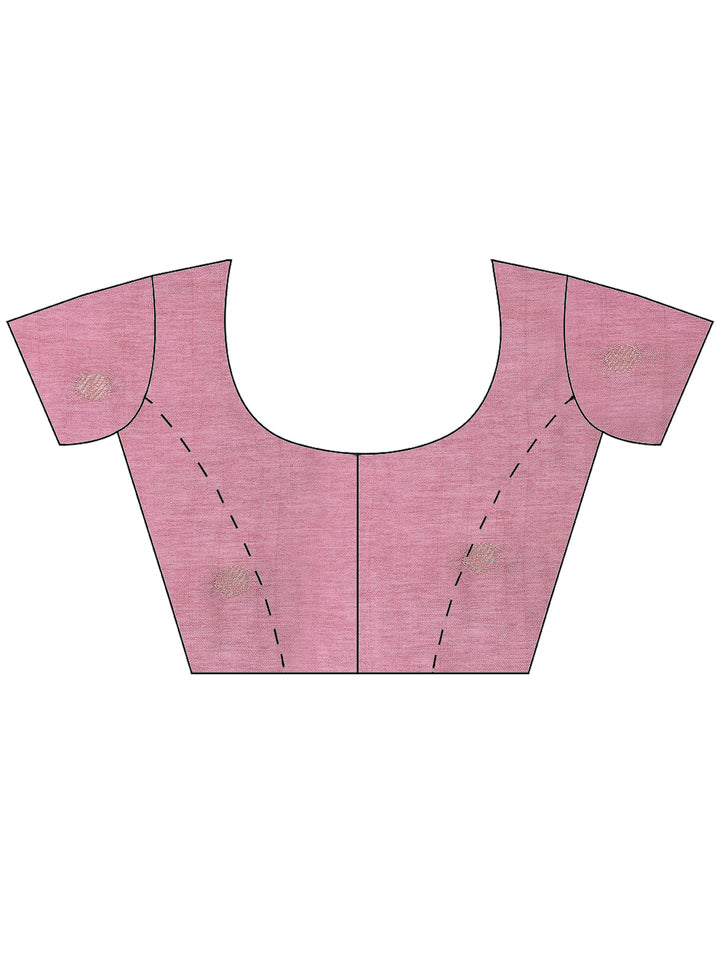 Pink Art Silk Printed Saree