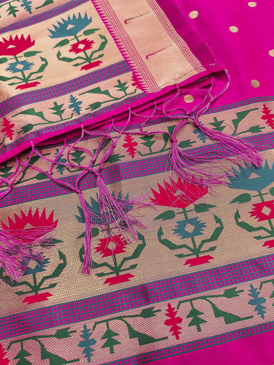 Pink Pure Soft Banarasi Silk Woven Design Unstitched Dress Material