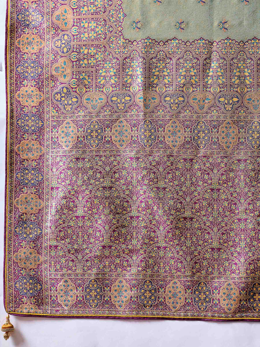 Pista-Green Art Silk Woven Saree
