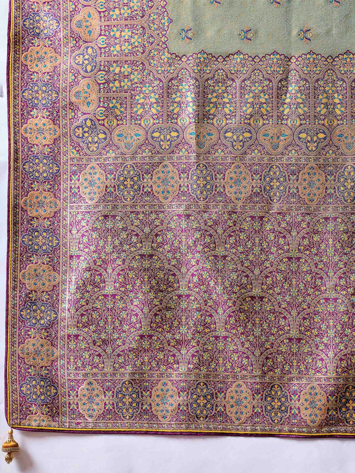 Pista-Green Art Silk Woven Saree