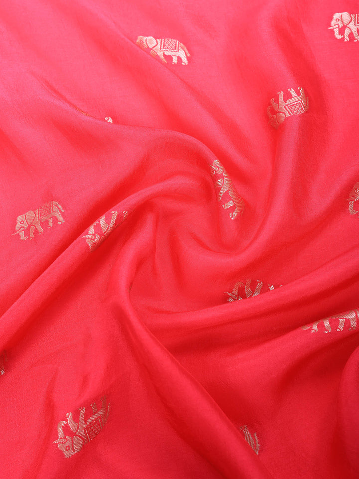 Pink Embroidered Cotton Blend Round Neck Suit Set