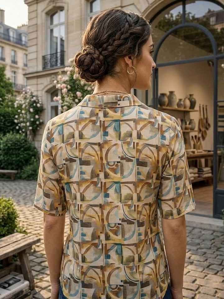 Mustard Cotton Blend Printed Kurta