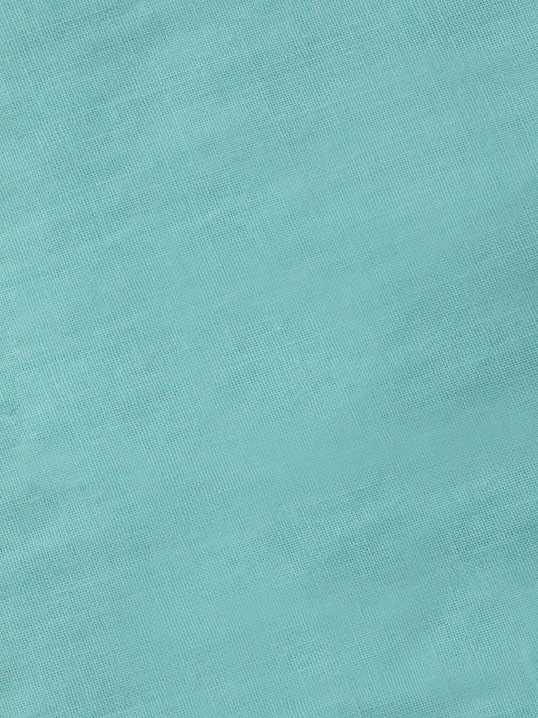 Sea Green Printed Cotton Blend Unstitched Suit &amp; Pant With Cotton Dupatta