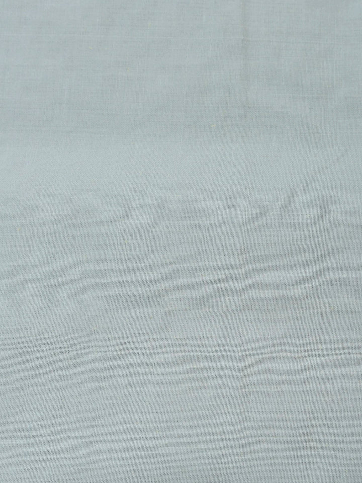 Grey Embroidered Cotton Blend Unstitched Suit &amp; Pant With Cotton Dupatta