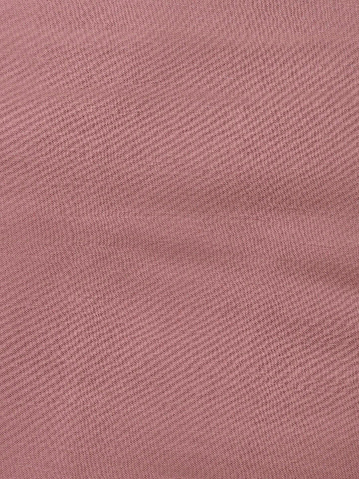 Onion Pink Printed Cotton Blend Unstitched Suit &amp; Pant With Cotton Dupatta
