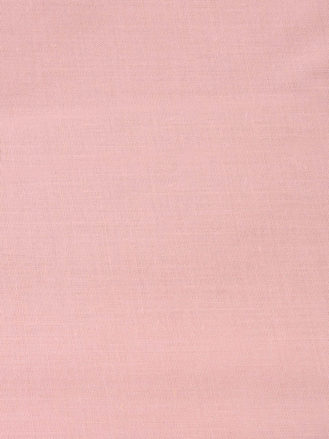Peach Embroidered Cotton Blend Unstitched Suit &amp; Pant With Cotton Dupatta