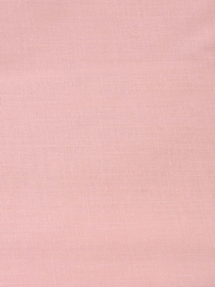 Peach Embroidered Cotton Blend Unstitched Suit &amp; Pant With Cotton Dupatta