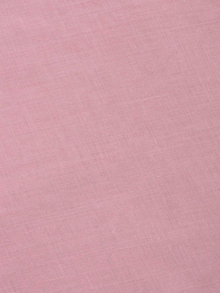Pink Lavender Embroidered Cotton Blend Unstitched Suit &amp; Pant With Cotton Dupatta