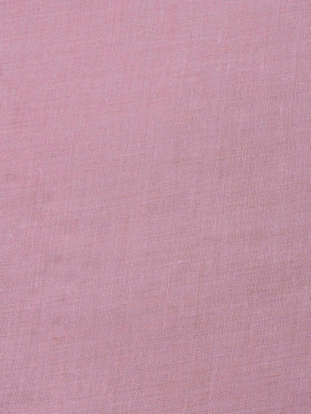 Dull Pink Embroidered Cotton Blend Unstitched Suit &amp; Pant With Cotton Dupatta