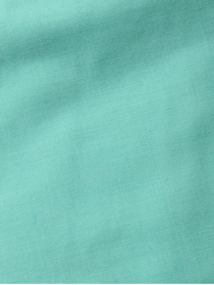 Sea Green Embroidered Cotton Blend Unstitched Suit &amp; Pant With Cotton Dupatta