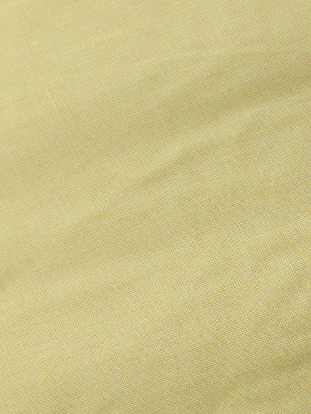 Yellow Embroidered Cotton Blend Unstitched Suit &amp; Pant With Cotton Dupatta