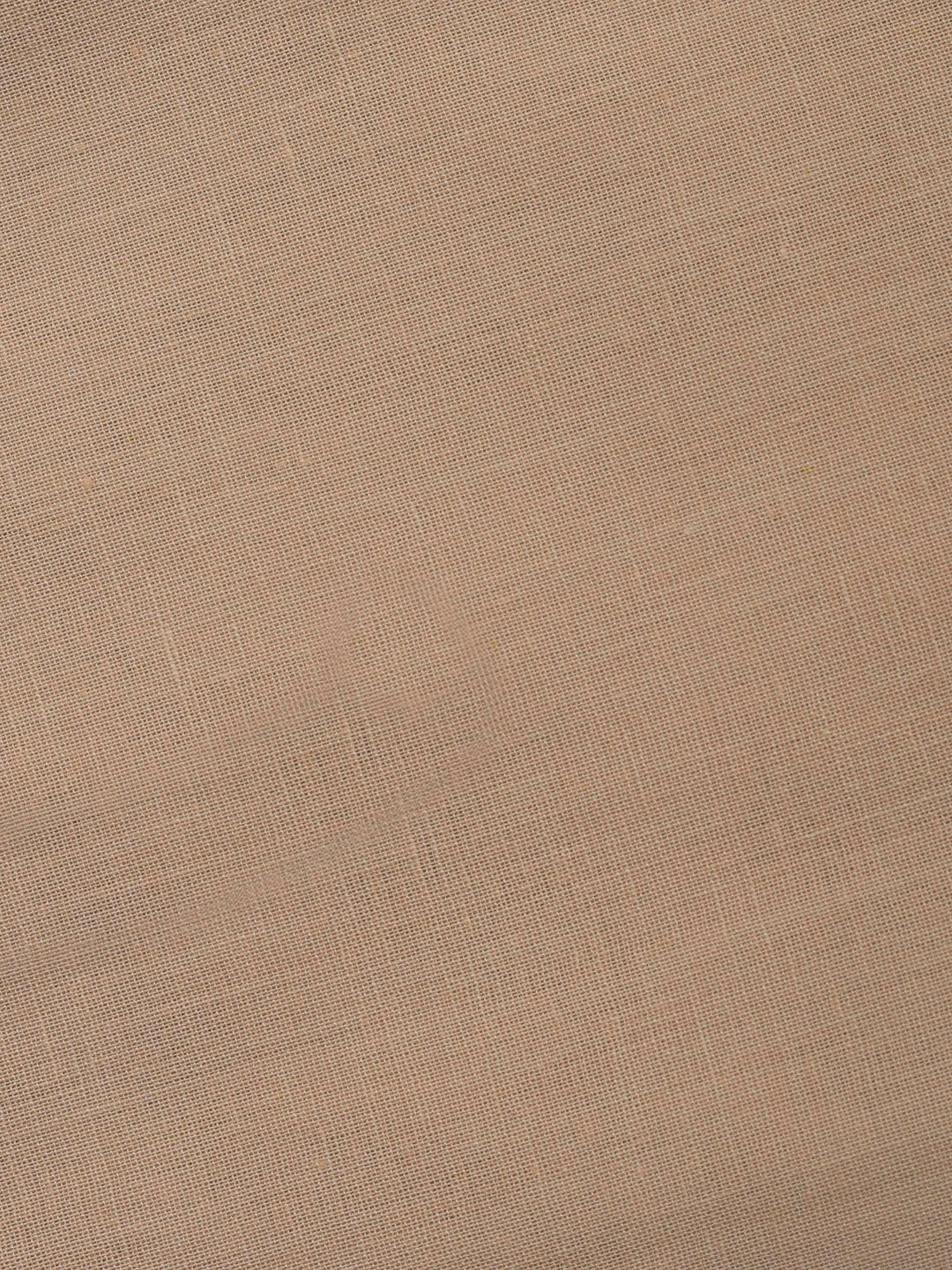 Beige Embroidered Linen Blend Unstitched Suit &amp; Pant With Linen Dupatta
