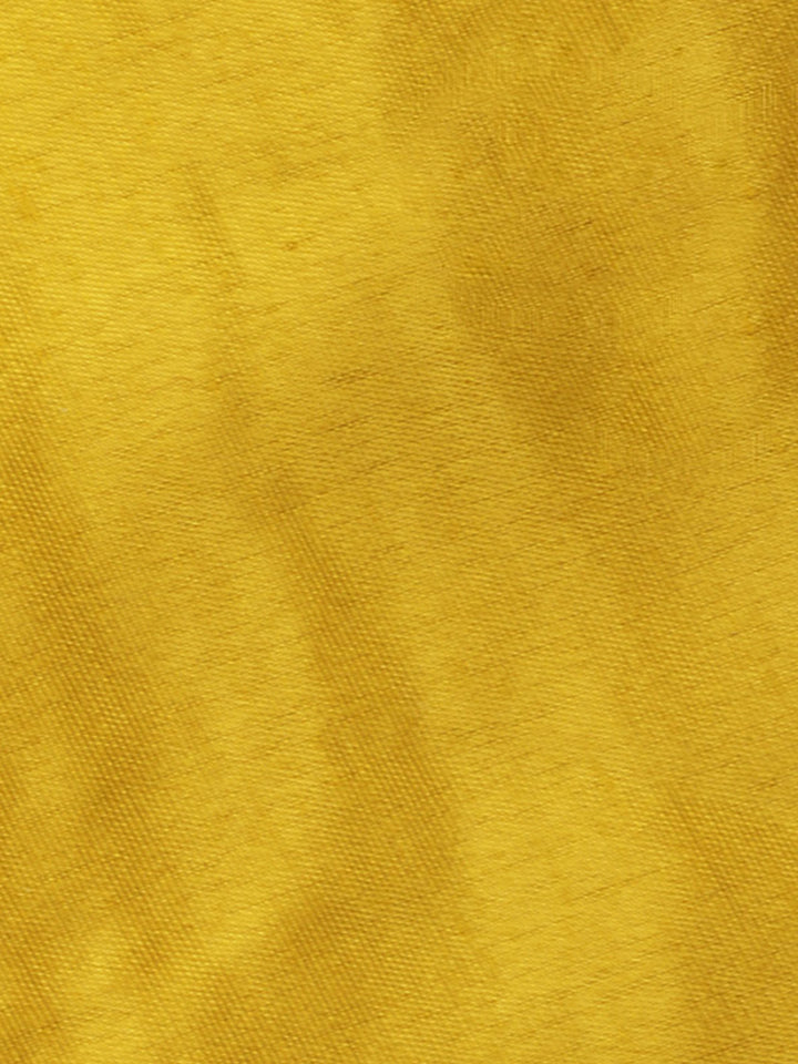 Mustard Embroidery Chanderi Unstitched Dress Material