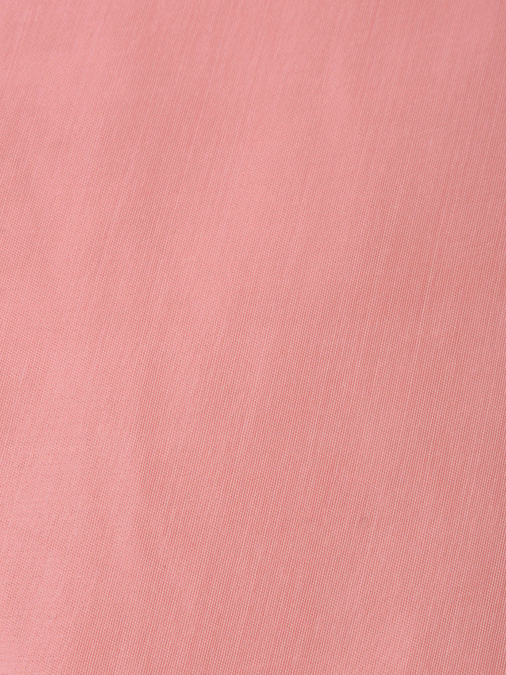 Peach Embroidered Cotton Blend Unstitched Suit &amp; Pant With Cotton Dupatta