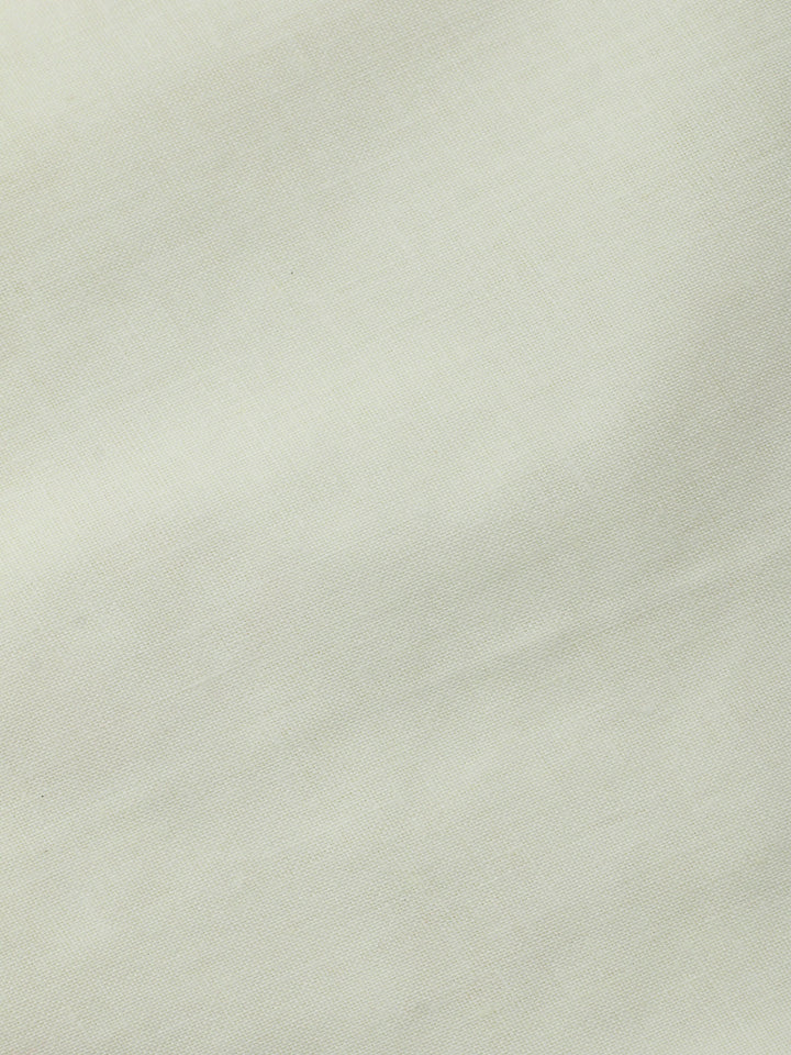 Cream Printed Cotton Blend Unstitched Suit &amp; Pant With Cotton Dupatta