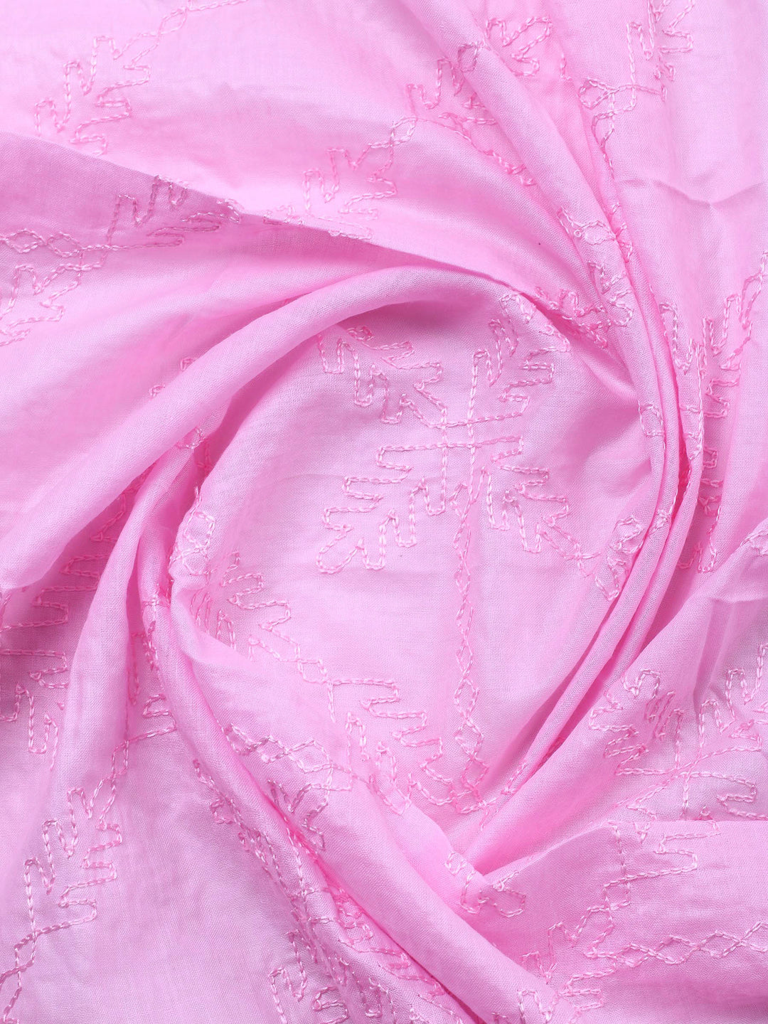 Mauve Printed Cotton Blend Unstitched Suit &amp; Pant With Cotton Dupatta