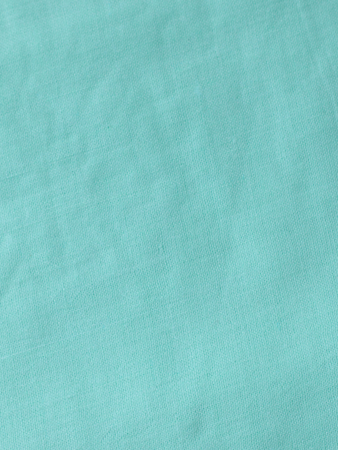 Sea Green Printed Cotton Blend Unstitched Suit &amp; Pant With Cotton Dupatta