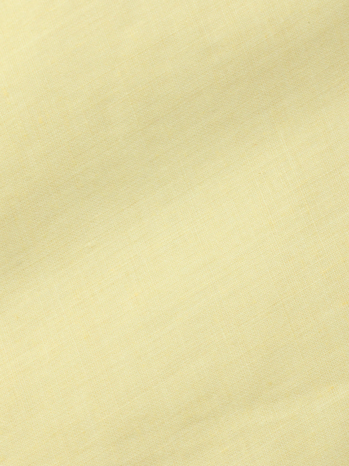 Lemon Embroidered Cotton Blend Unstitched Suit &amp; Pant With Cotton Dupatta