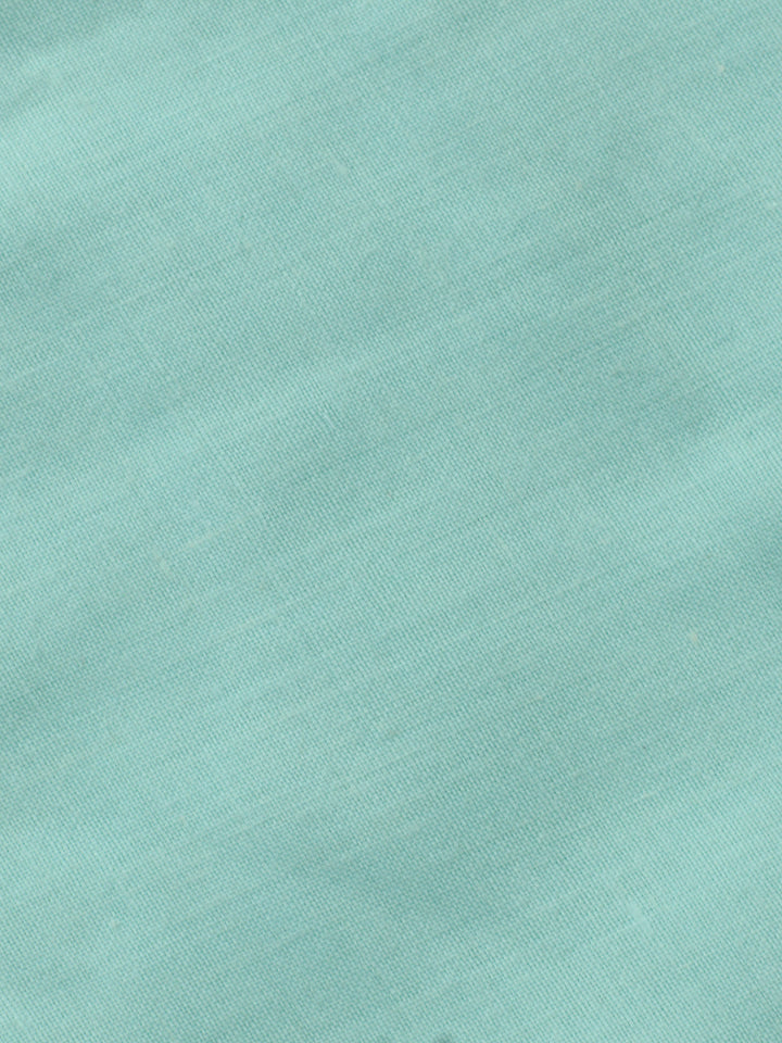 Sea Green Embroidered Cotton Blend Unstitched Suit &amp; Pant With Cotton Dupatta