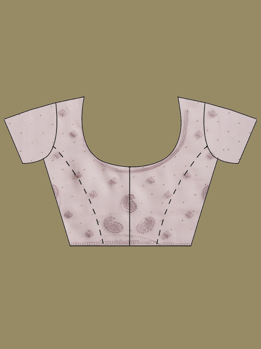 Lavender Embroidered Georgette Saree