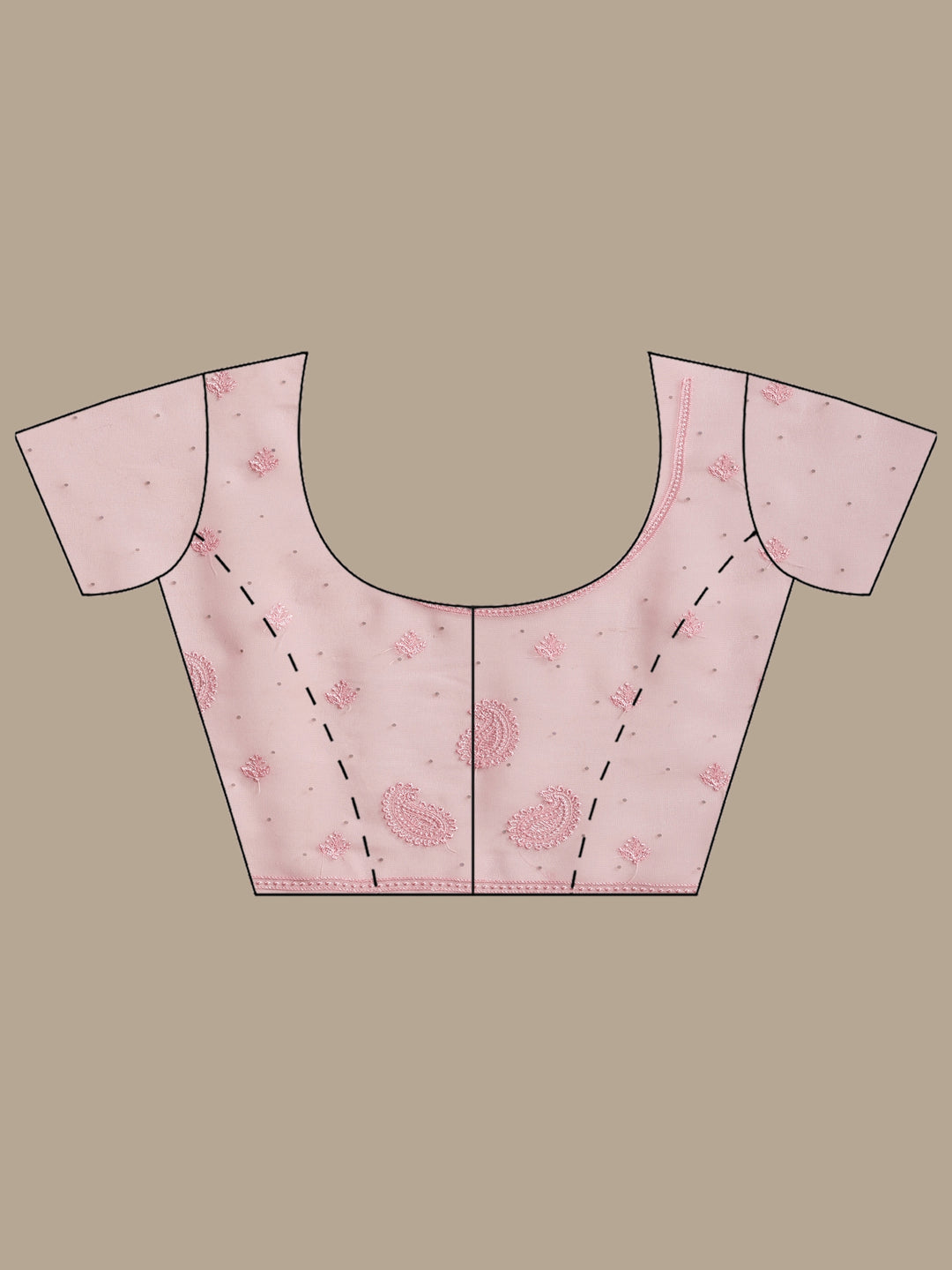 Pink Embroidered Georgette Saree