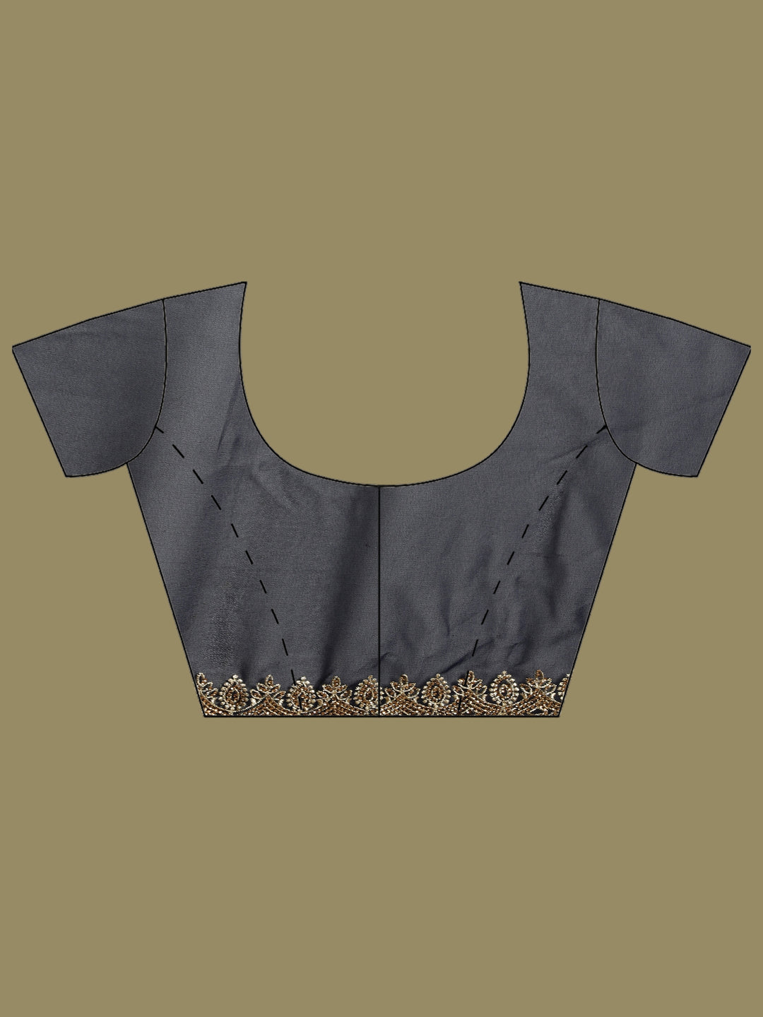 Navy Blue Embroidered Georgette Saree