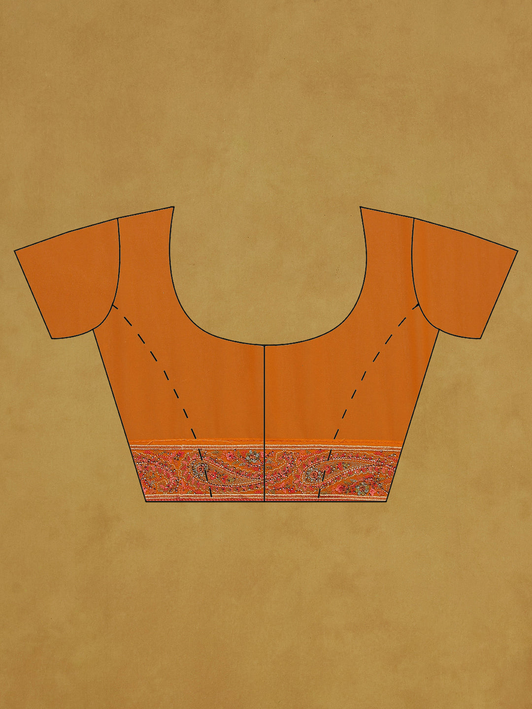 Orange Embroidered Georgette Saree