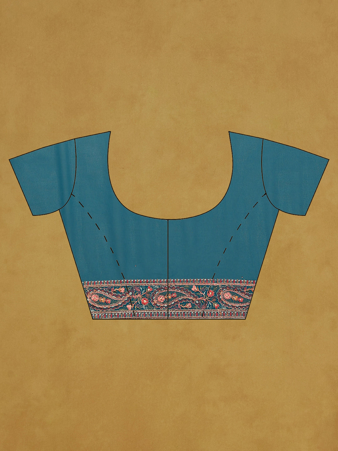 Teal Green Embroidered Georgette Saree