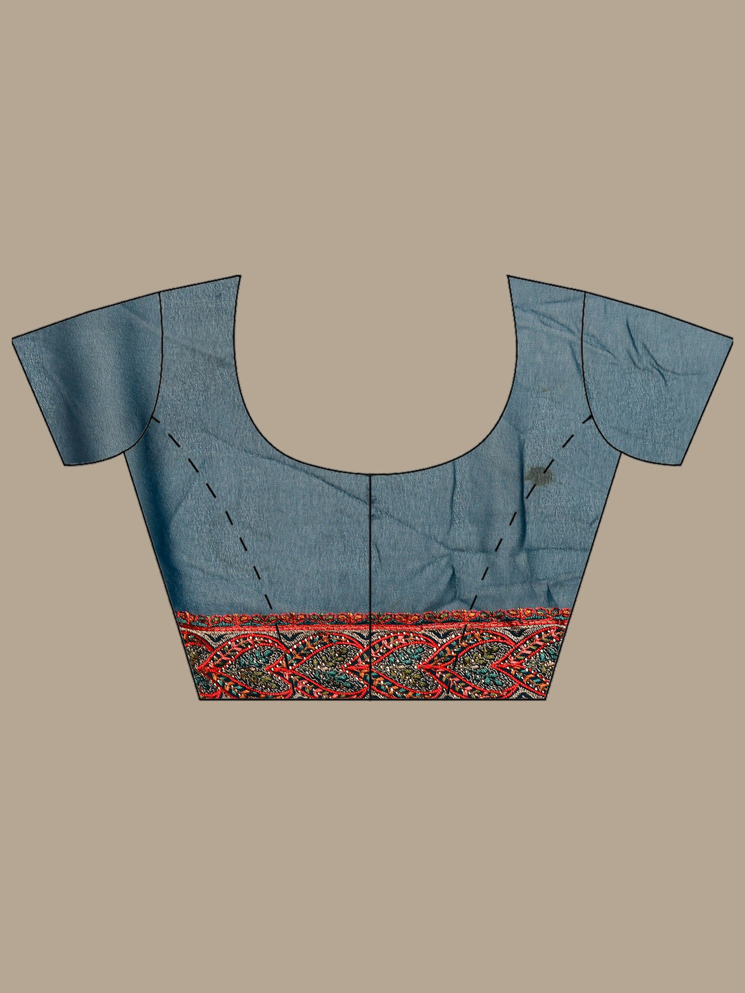 Teal Blue Embroidered Georgette Saree