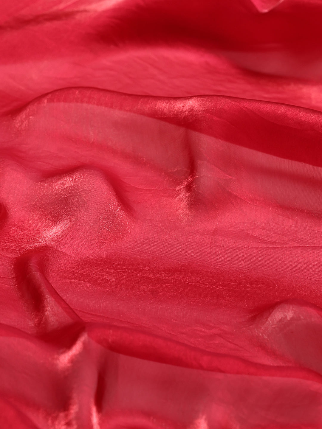 Hot Pink Embroidered Organza Saree