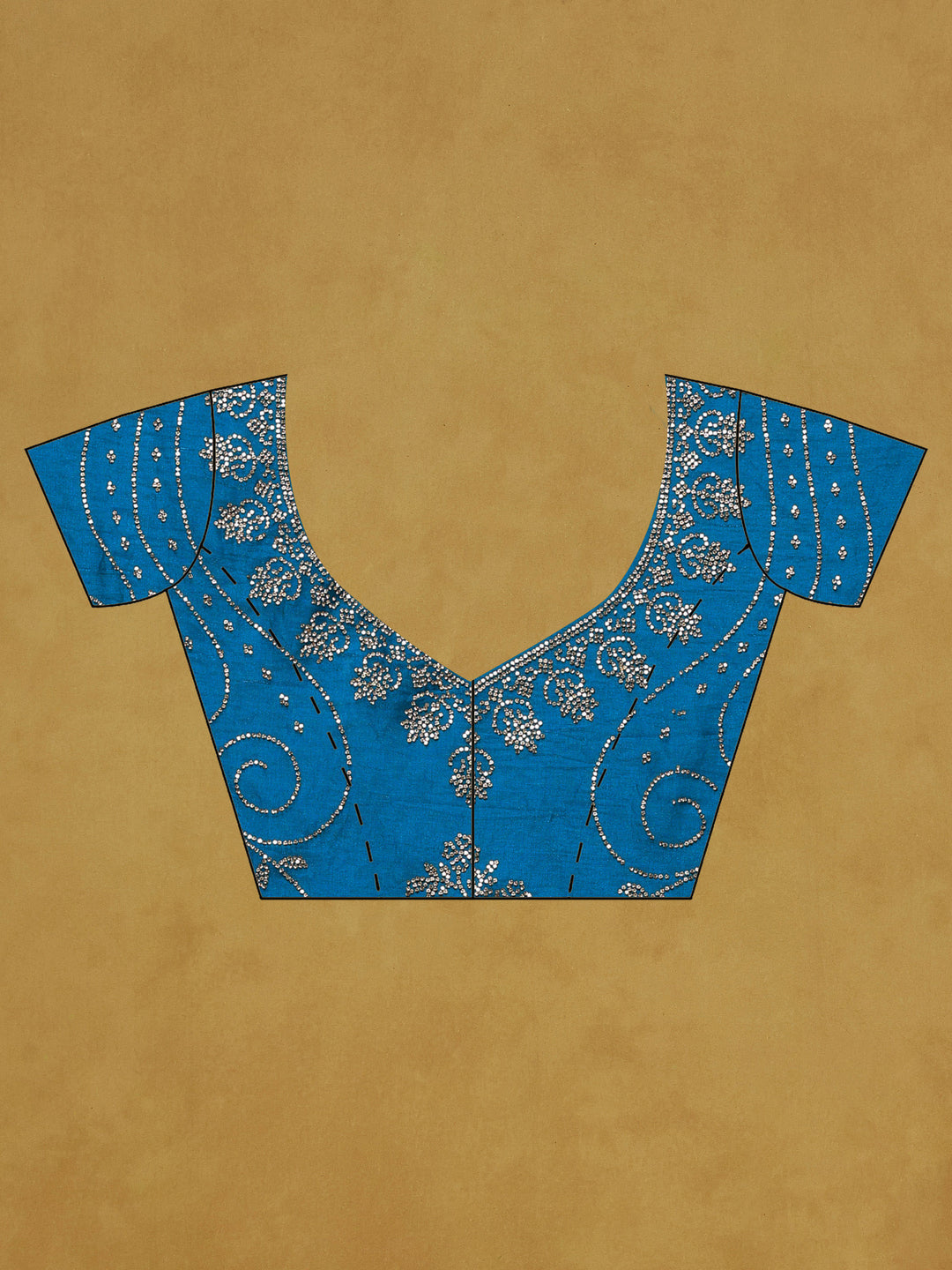 Firozee Embroidered Tissue Saree