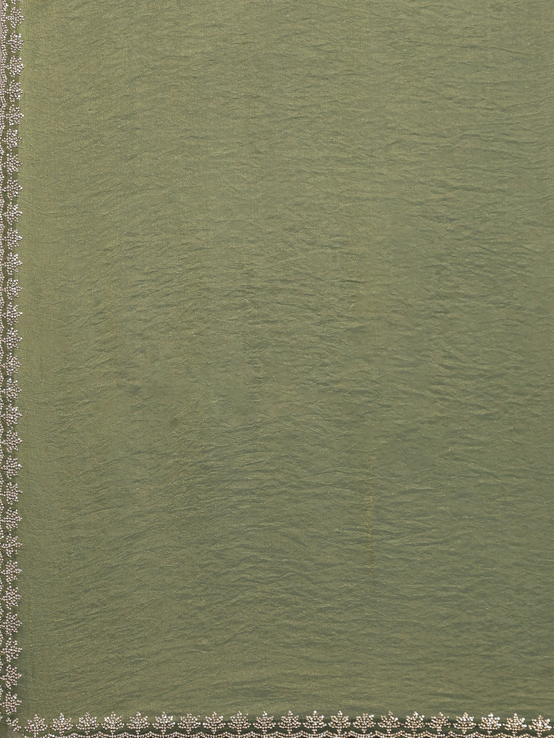 Green Embroidered Tissue Saree
