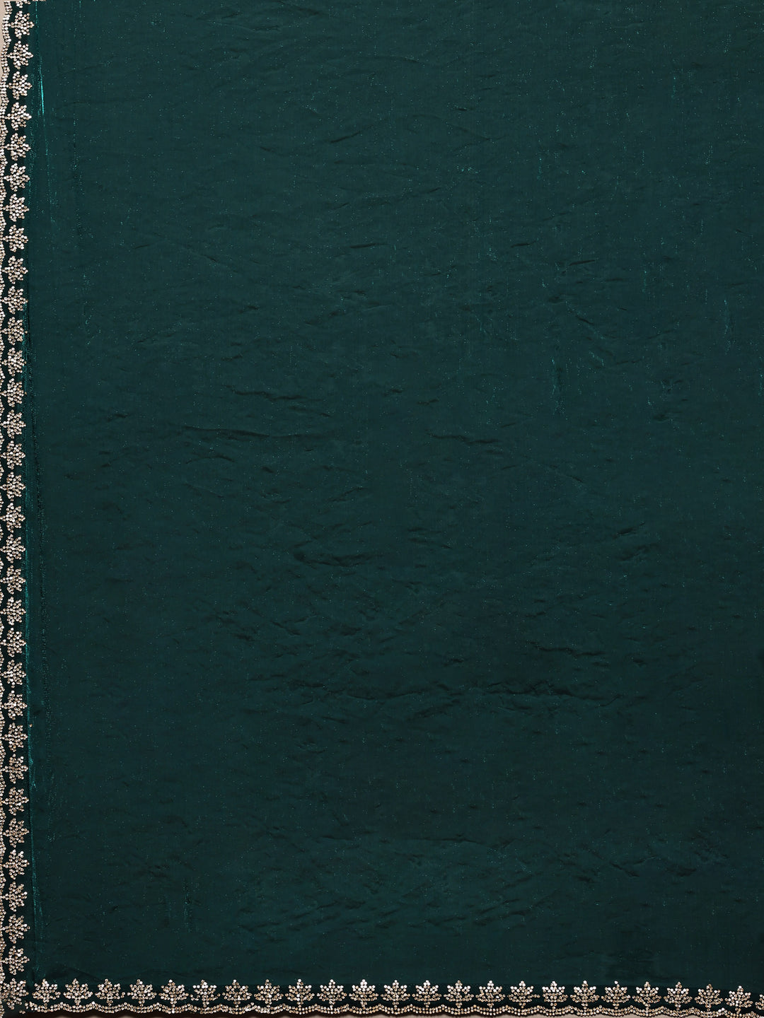 Rama Green Embroidered Tissue Saree